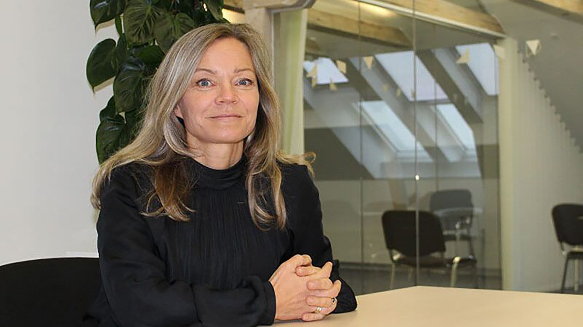 The woman from the article at work